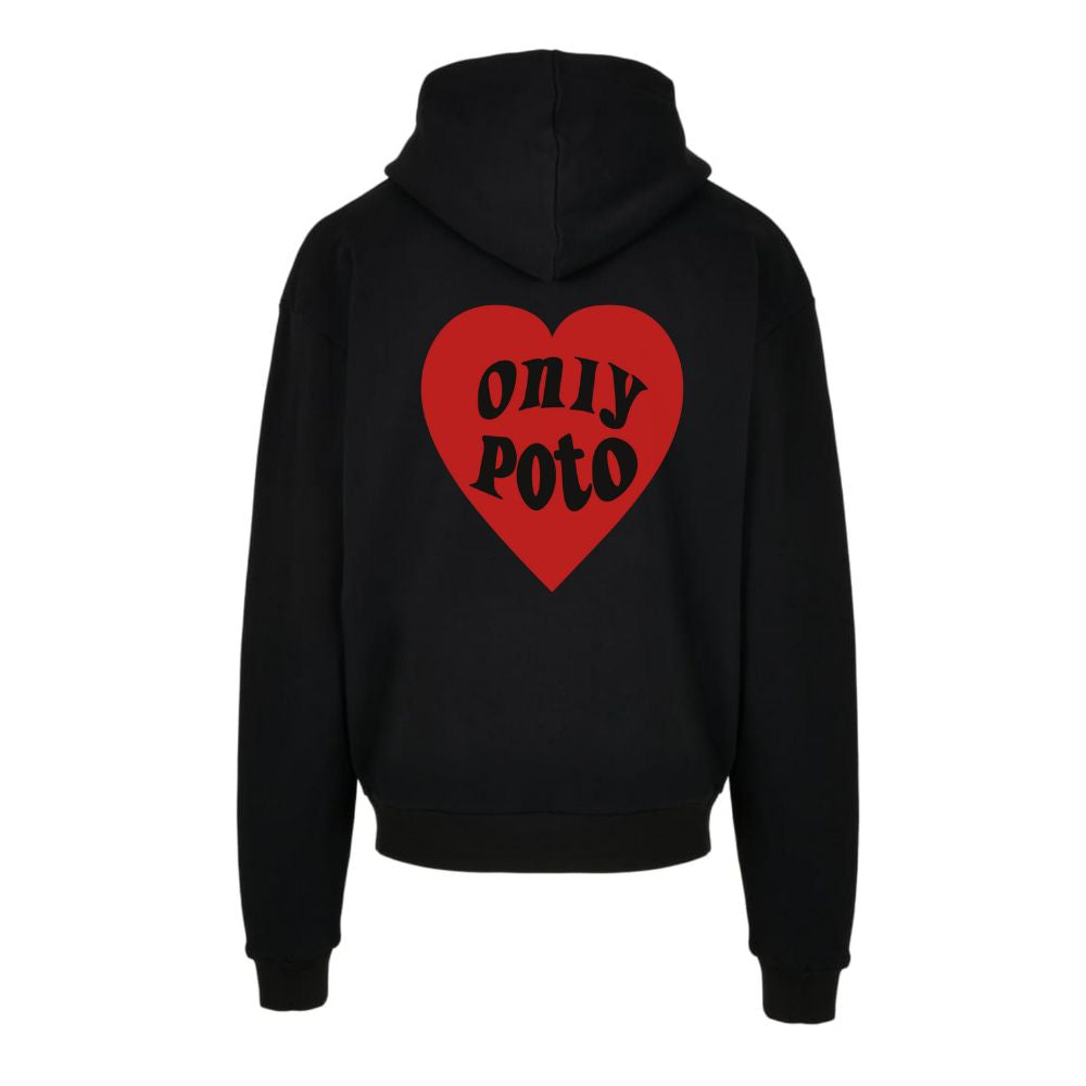Sweat oversize Only Poto coeur rouge