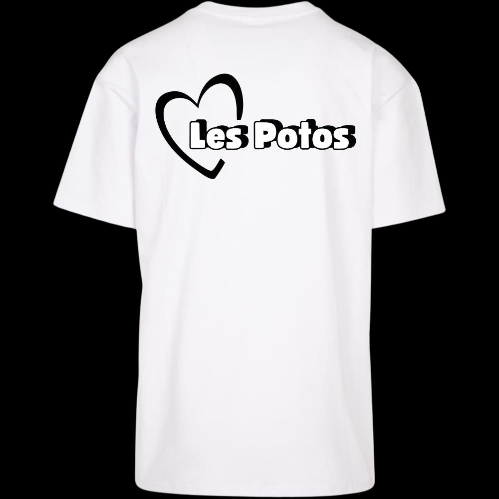 T-shirt blanc LES POTOS Coeur- Édition Limitée - Collection 2025