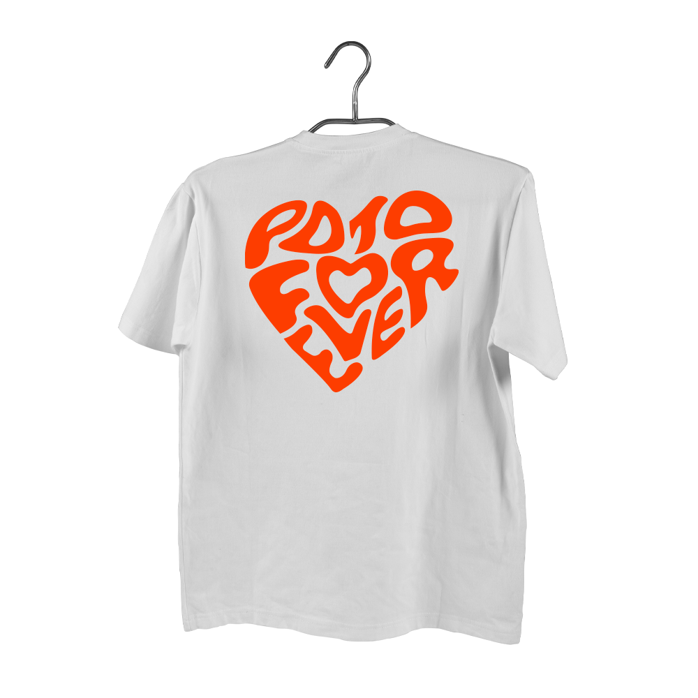 T-shirt blanc Poto For Ever orange - Édition Limitée - Collection 2024