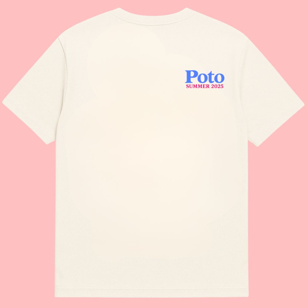T-shirt blanc "SUMMER 25" - Bleu