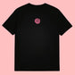 T-shirt noir "COCKTAIL" - Rose