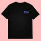 T-shirt noir "COCKTAIL" - Bleu turquoise